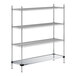 A Regency chrome wire shelving unit with shelves.