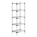 A Regency galvanized steel shelving unit with four shelves.