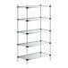 A Regency galvanized steel shelving unit with four shelves.