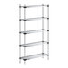 A Regency galvanized steel shelving unit with four shelves.