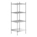 A stainless steel wire shelf kit with 4 shelves.