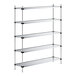 A Regency galvanized steel shelf unit with four shelves.