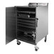 A large stainless steel SmokinTex 1500-CXLD Pro Series electric smoker.