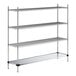 A Regency chrome wire shelving unit with shelves.