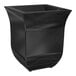 A black square Mayne Valencia tabletop planter.