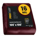 A roll of maroon and black ProTarp with reinforced edges.