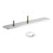 A metal bar with a PVD gold finish on a white surface.