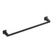 An American Standard matte black metal towel bar.