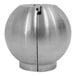 A round silver metal Trailer Valet hitch ball converter with a hole in it.