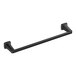 An American Standard matte black metal towel bar.