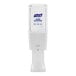 A white Purell hand sanitizer dispenser with a white lid.