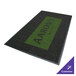 A black and green rectangular WaterHog logo mat with a green rectangle and the words "Aaron's" in green.