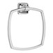 A silver American Standard Townsend towel ring with a square shape.