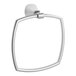 An American Standard Edgemere polished chrome towel ring with a square metal ring.