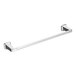 An American Standard polished chrome square metal towel bar.