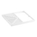 A white PVC grid with a square hole.