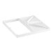 A white plastic object with a square frame.