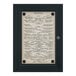 A United Visual Products black framed menu with white writing.