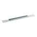 A galvanized steel Sioux Chief WiderSlider adjustable bracket with holes on it.