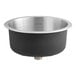 An American Standard stainless steel sink with a black and silver rim.