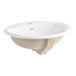 An American Standard white vitreous china drop-in sink with a center hole.