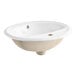 An American Standard white vitreous china drop-in sink with a center hole.