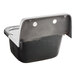 A black and white American Standard Lakewell cast iron utility sink with two holes in it.