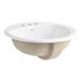 An American Standard white vitreous china drop-in sink with 4" centerset.
