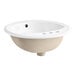 An American Standard white vitreous china drop-in sink with 3 holes.