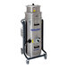 A stainless steel Goodway Technologies 12 gallon vacuum on a black cart.