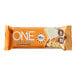 A package of ONE Coffee Shop Caramel Macchiato protein bars.