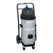 A Goodway Technologies dry vacuum cleaner with wheels and a handle.