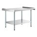 A Steelton stainless steel equipment stand with galvanized steel legs and undershelf.