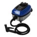 A blue and silver Goodway Technologies commercial portable dry steam cleaner with a cord and hose.