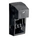 A black Scott standard double roll vertical toilet paper dispenser.