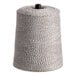 A cone of brown and white variegated polyester cotton blend baker's twine.