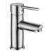 A Delta chrome lavatory faucet with a single lever handle.