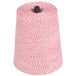 A Baker's Mark red and white variegated polyester cotton blend twine cone.