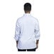A man wearing a Uncommon Chef white long sleeve chef coat with white mesh back.