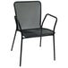 American Tables and Seating 91 Black Outdoor Chair with Arms