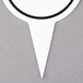 a white marker with a black circle