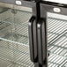 A black right or left back bar refrigerator shelf for an Avantco refrigerator.