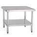 Regency 30 inch x 30 inch 18-Gauge Stainless Steel Mixer Table with Galvanized Legs and Undershelf