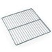 A metal grid shelf for an Avantco back bar refrigerator on a white background.