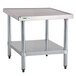 Regency 24 inch x 24 inch 18-Gauge Stainless Steel Mixer Table with Galvanized Legs and Undershelf