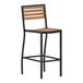 A Flash Furniture Lark bar stool with a wood seat.