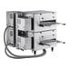 A Cooking Performance Group double stacked countertop impinger conveyor oven with two racks.