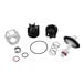 A white and black plastic Watts total repair kit with a red rubber ring.