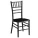 A black Lancaster Table & Seating Chiavari chair.