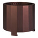 A brown metal Flash Furniture Titus portable fire pit with holes in it.